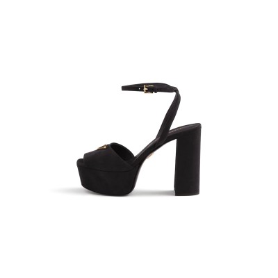 PRADA SUEDE PLATFORM SANDALS 1XP48B